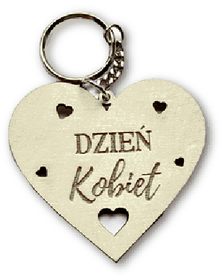 Drewniany brelok na dzień kobiet